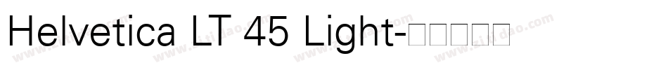 Helvetica LT 45 Light字体转换